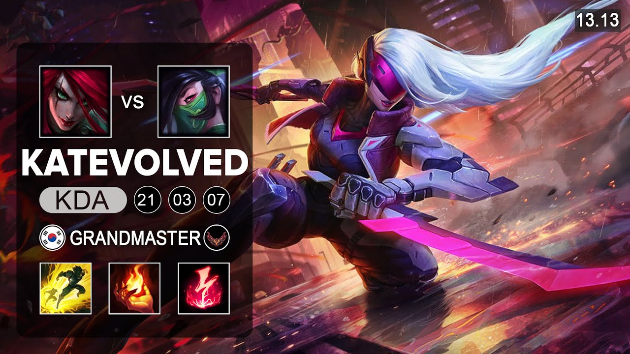 KatEvolved Katarina vs Akali Mid - KR Grandmaster - Patch 13.13 Season 13