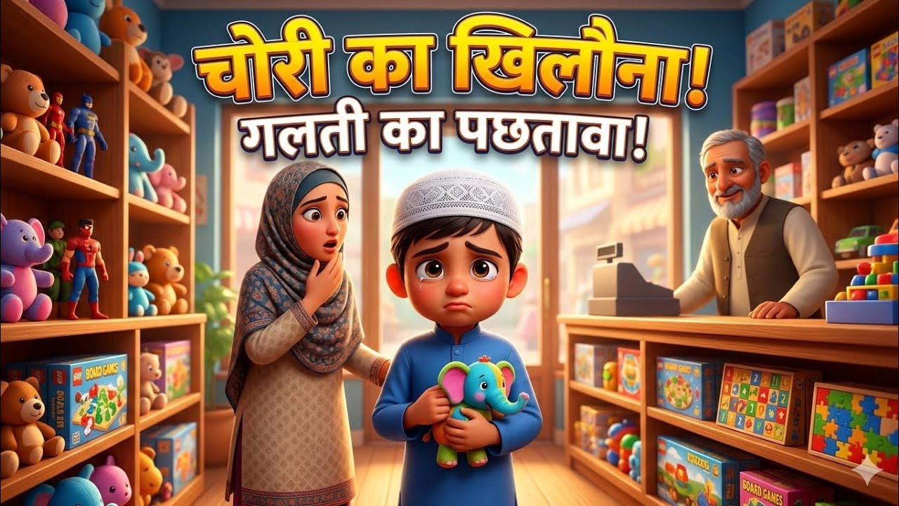“चोरी का खिलौना! अहमद की सच्चाई की सीख | Islamic Kids Moral Story|| Little Deen Star Moral Story |