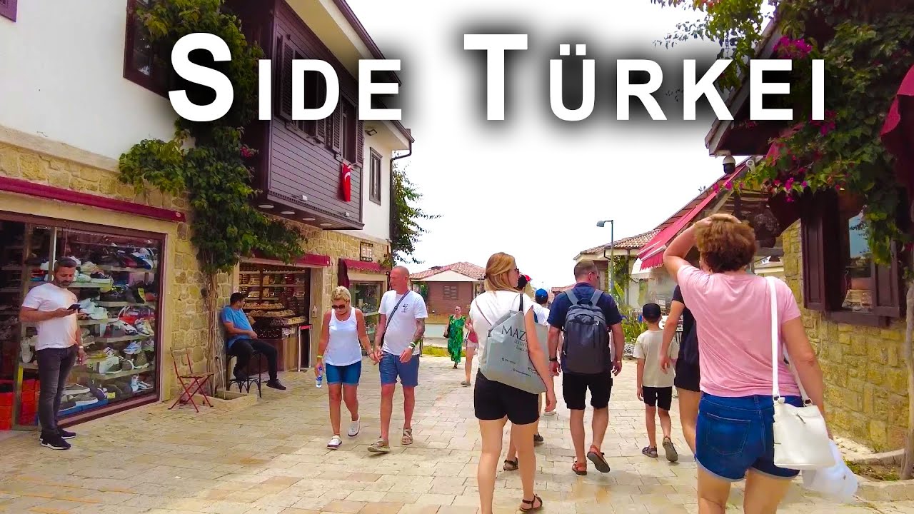 #ANTALYA SIDE HEUTE. LIVE. Altstadt SIDE Türkei 3.7.2024 #side #kumköy #sideturkey2024