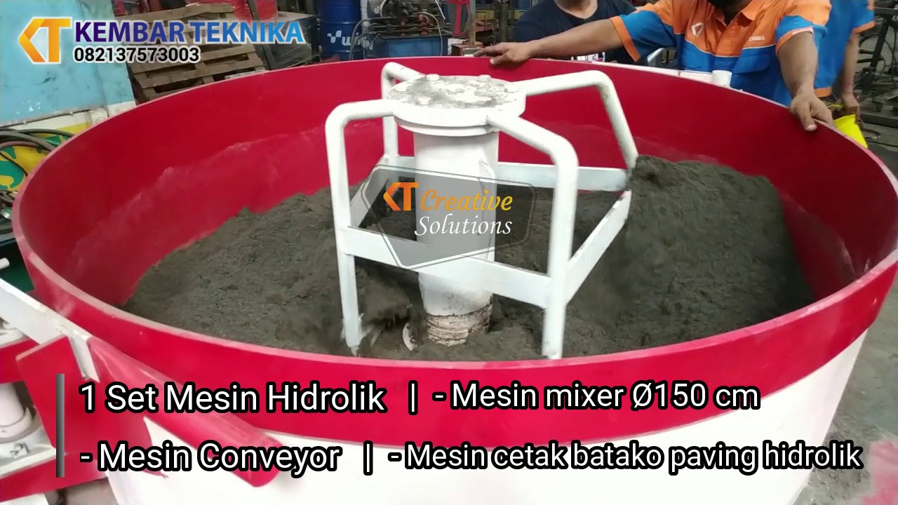 1 Set Mesin Hidrolik/Mesin Pengaduk Mixer Batako/Mesin Conveyor/Mesin Cetak Batako Paving Hidrolik