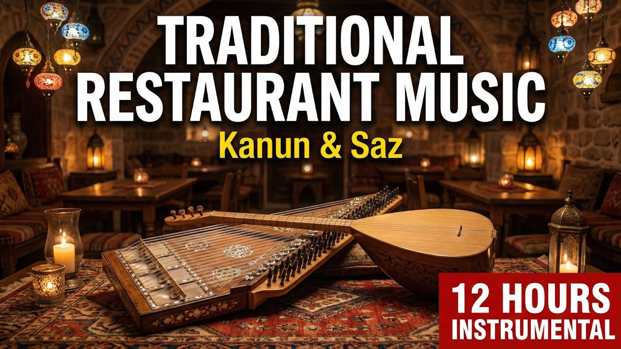 Traditional Turkish Restaurant Music | 12 Hours Kanun & Saz Background Music for Authentic Dining