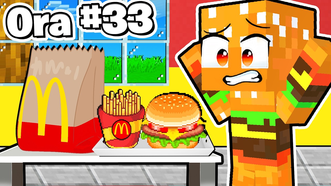 Blocat 100 DE ORE in McDonald's in Minecraft...
