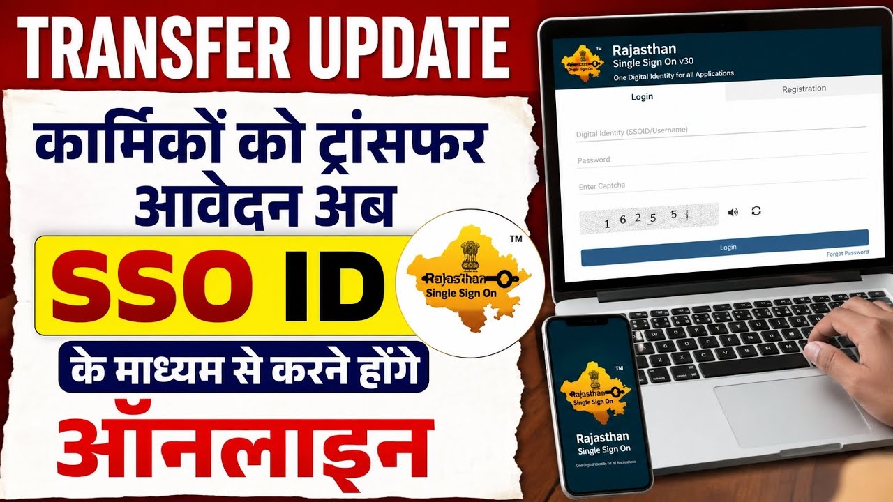 ट्रांसफर अपडेट: कार्मिकों को ट्रांसफर आवेदन अब SSO 🆔 के माध्यम से करने होंगे ऑनलाइन OnlineTransfer