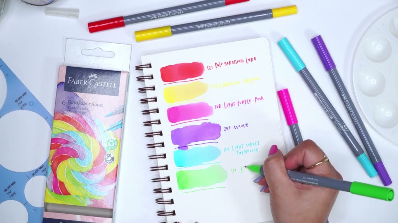 Swatching Goldfaber Aqua Dual Markers | Faber-Castell |