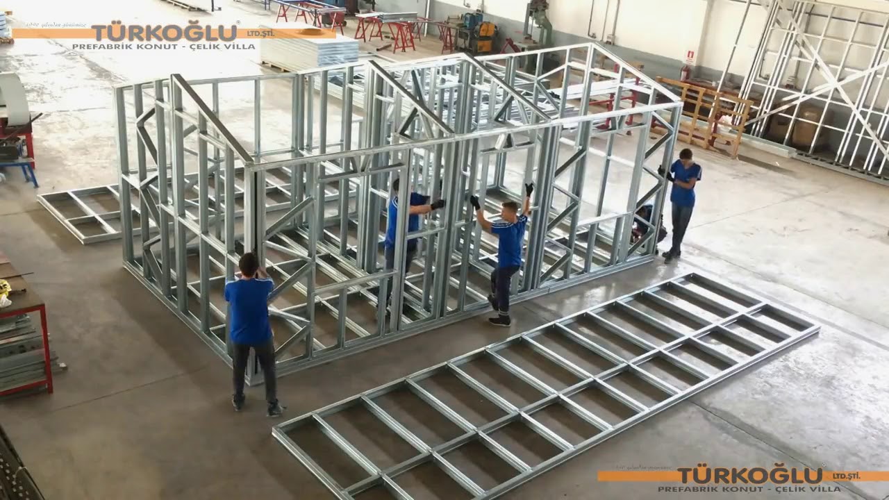 Light gauge steel structure portacabin assembling