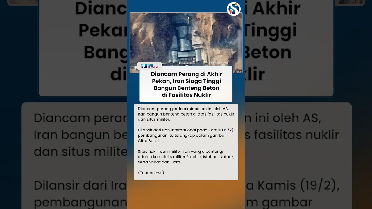 IRAN SIAGA TINGGI Bangun Benteng Beton di Fasilitas Nuklir setelah Diancam Perang AS Akhir Pekan