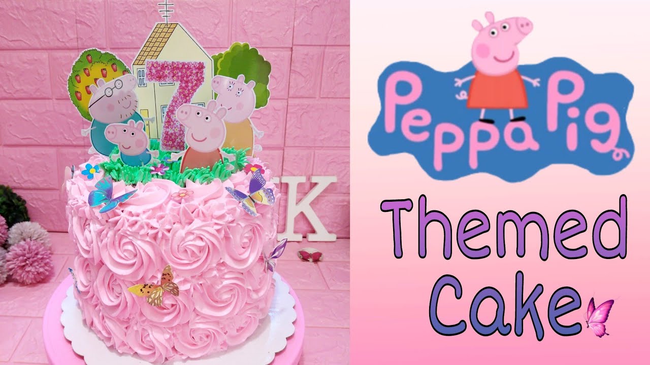 PEPPA PIG THEMED CAKE TUTORIAL / TEACHER J KITCHEN