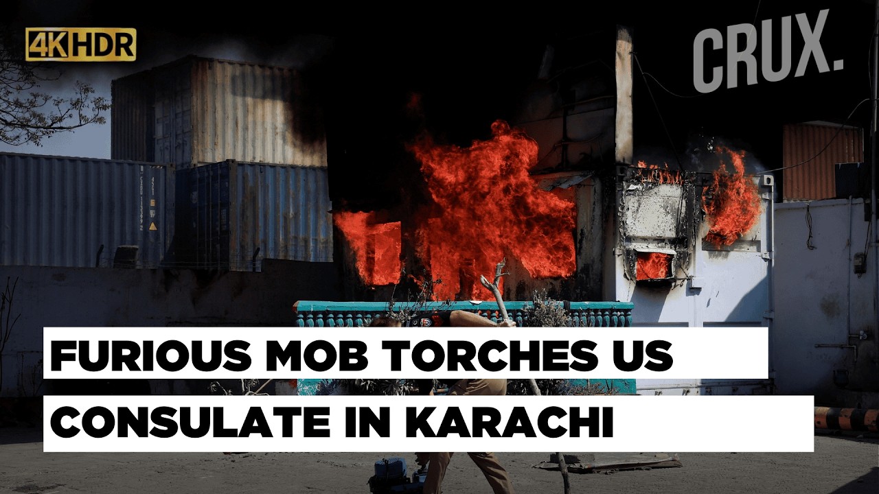 Pakistan Erupts Over Khamenei's Killing, Mob Storms US Consulate In Karachi, Troopers Open Fire | 4K