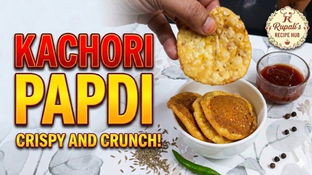 😋 देखते ही मुँह में पानी आ जाए, ऐसी खस्ता और कुरकुरी कचोरी पापड़ी। Kachori papdi