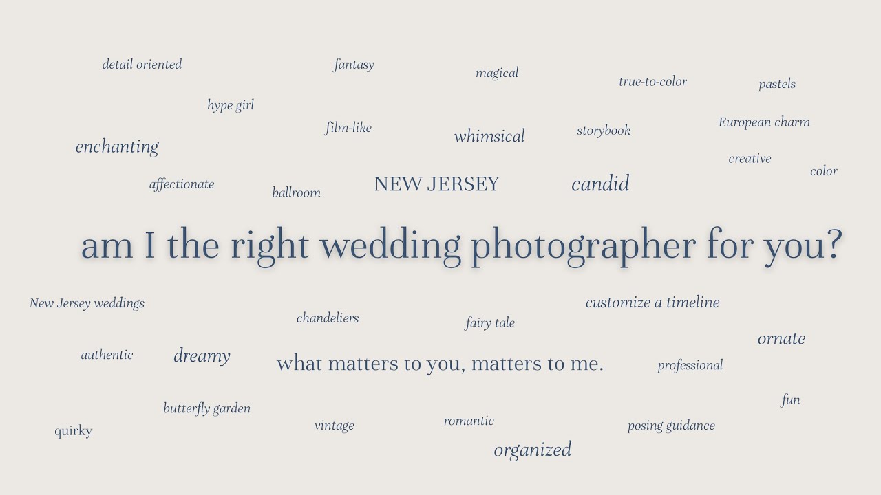 Finding the Right New Jersey Wedding Photographer for Your Dream Wedding
