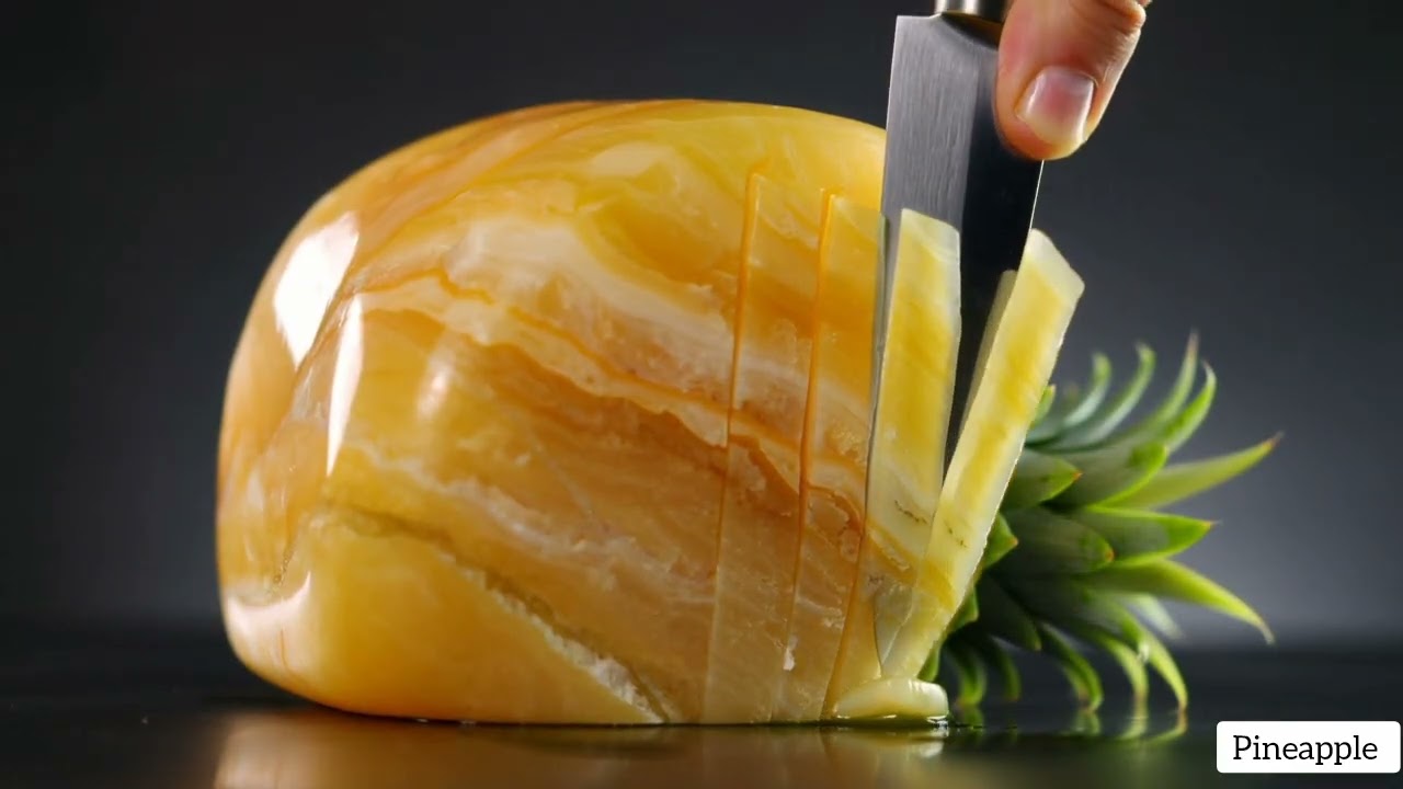 AI ASMR Cutting fruit stones | Relaxing sound