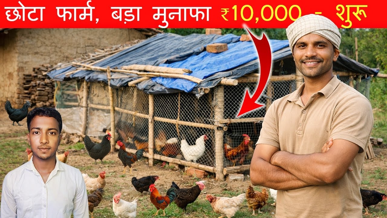 मात्र ₹10,000 में मुर्गी फार्म कैसे शुरू करें || Low Investment Desi Murgi farm 