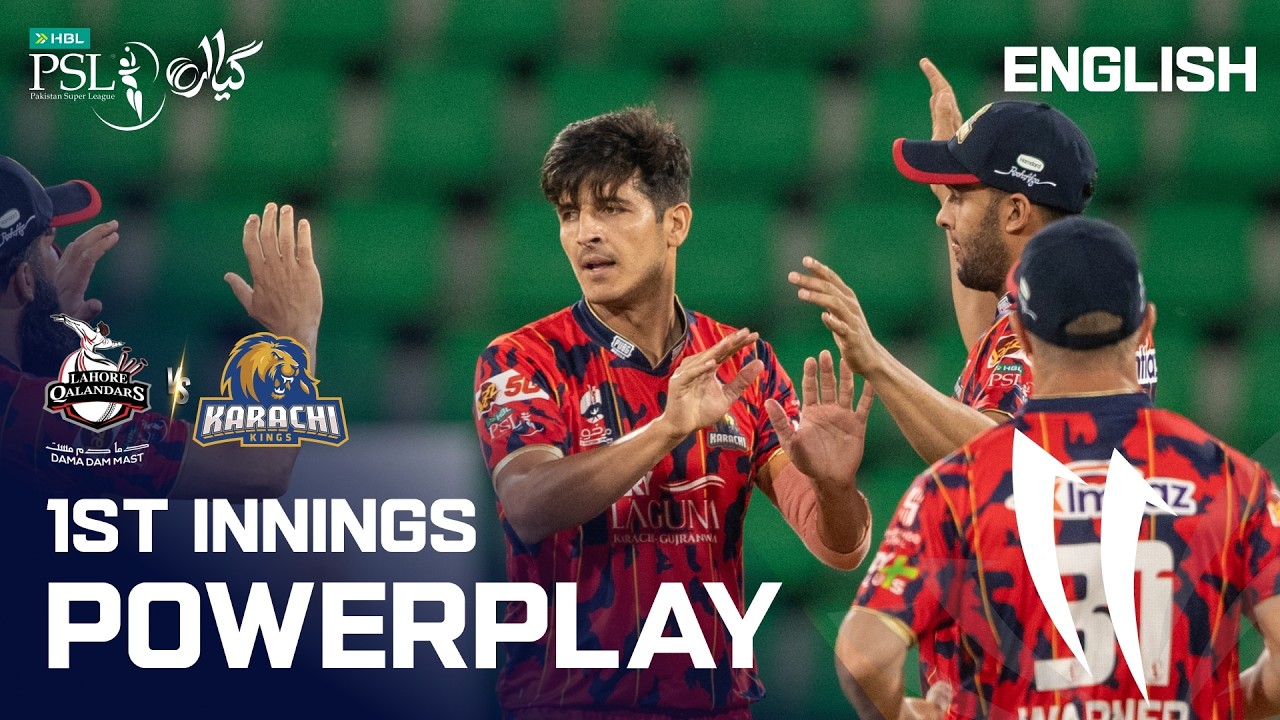 1st Innings Powerplay | Lahore Qalandars vs Karachi Kings | English | Match 06  | PSL 11 | MZB1U