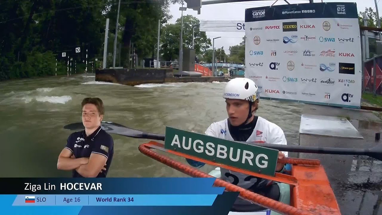 Ziga Lin Hocevar Slovenia Men's Slalom Final / 2024 ICF Canoe Slalom World Cup Augsburg Germany