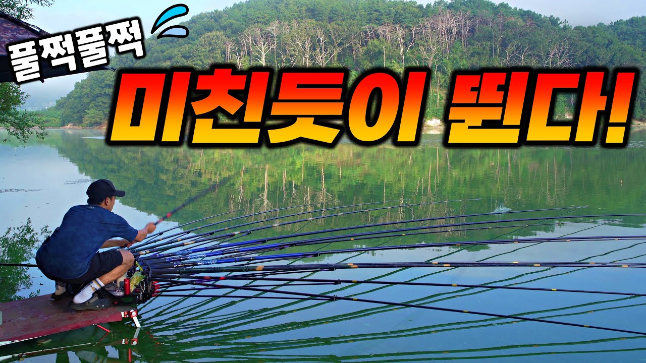 풀쩍풀쩍 고기 뛰고 난리 / 미친 파워 천하장사들과 한판 승부 / 충북 영동 붕어낚시 / 미라클스토리 대물옥 레드