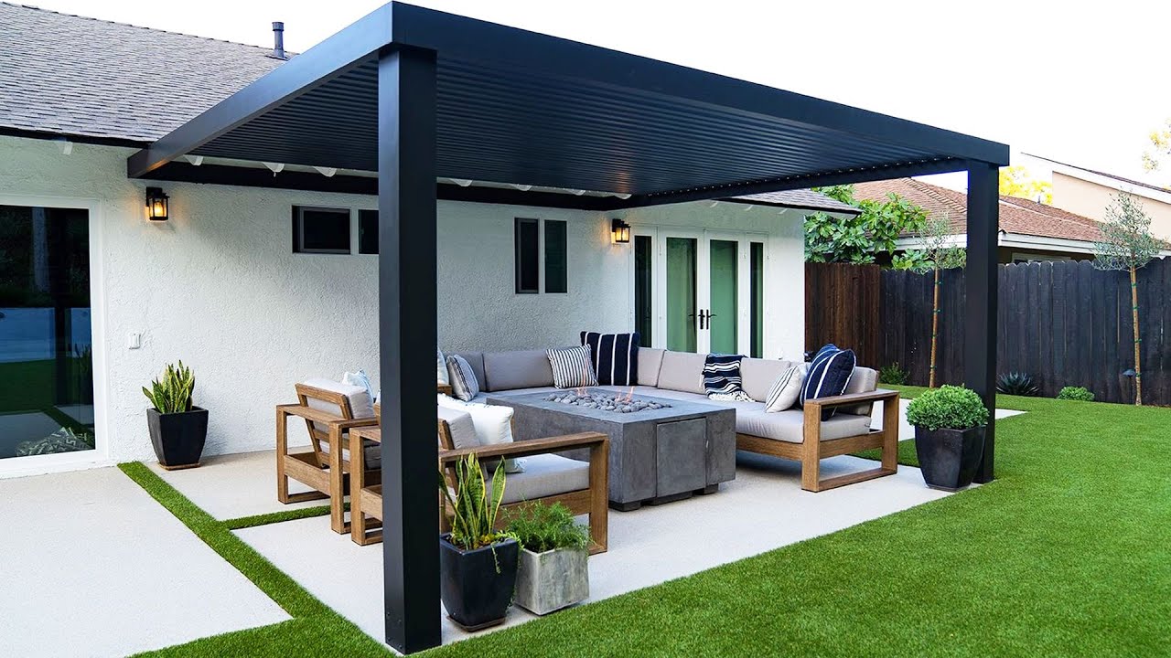 COVERED PATIO OUTDOOR LIVING SPACE DESIGN IDEAS | BEAUTIFUL OUTDOOR PATIO SEATING AREA WITH COVERS