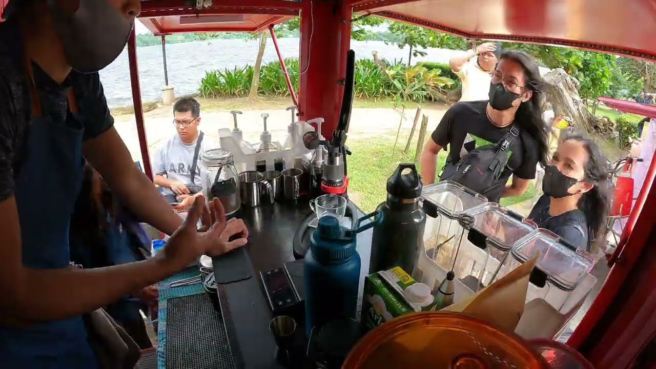 Behind our Bajaj RE Mobile Coffeeshop - Weekend Hustling From Opening to Closing, Very Busy Day