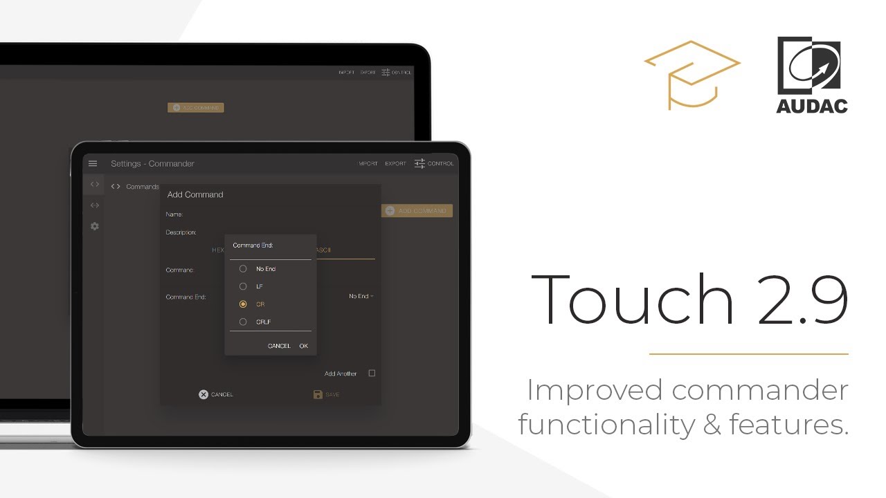 AUDAC Touch - Version 2.9 webinar - Improved Commander functionality