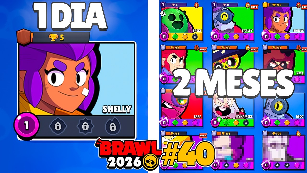 10 BRAWLERS FULL em 2 MESES! Como evoluir RÁPIDO no BRAWL STARS 🤩 #BRAWL26 Ep40
