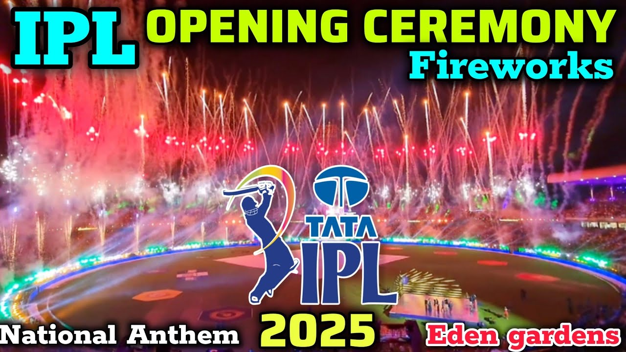 IPL 2025 Opening ceremony Fireworks 🔥🎇 National Anthem 🙏🏻 #ipl2025 #fireworks #edengardens #ceremony