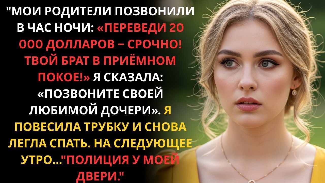 Мне позвонили в час ночи: «$20 000 или он умрёт». Я лишь прошептал — «Позвоните ей».