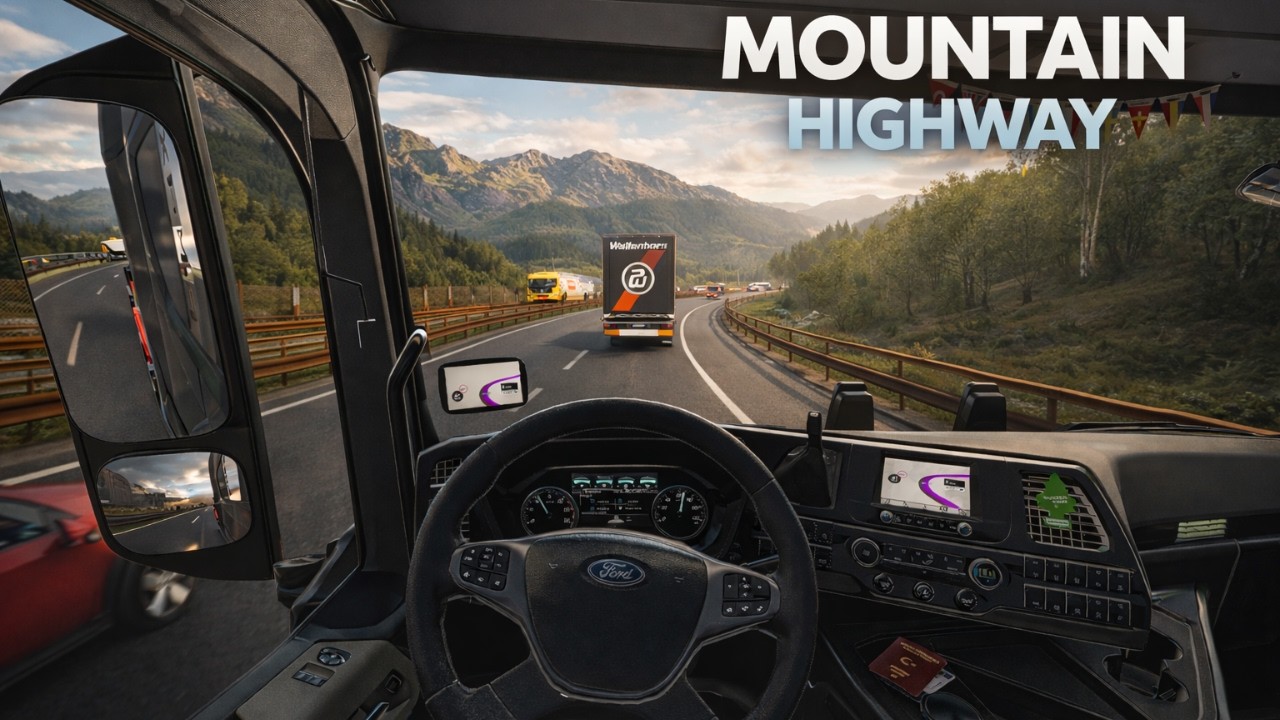 ALPINE HIGHWAY DRIVE | 4K Realistic Mountain Truck Journey
