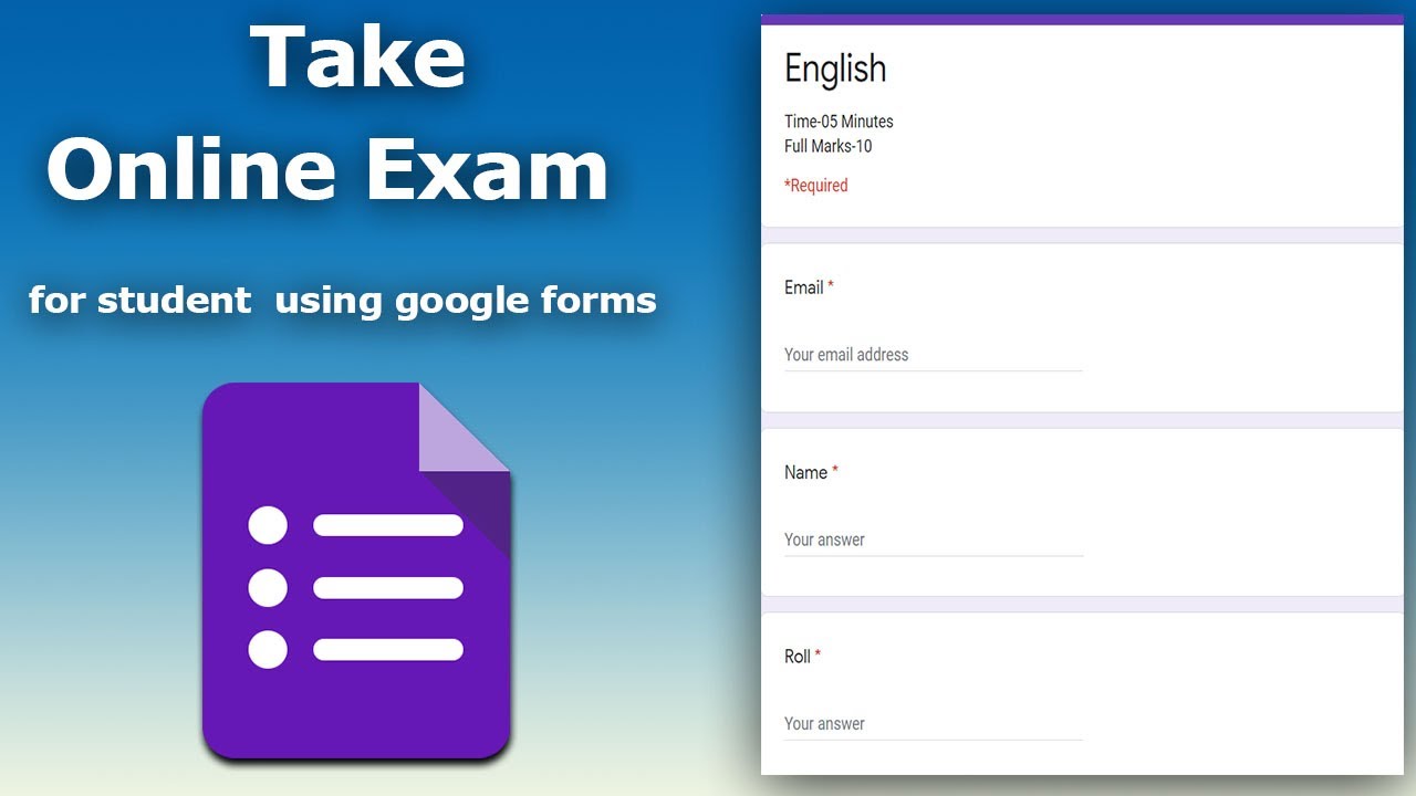 How to create online test for students using google forms