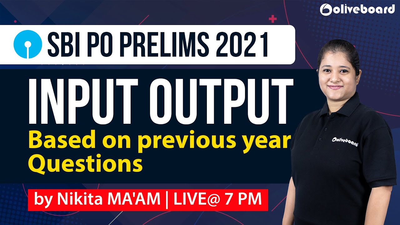 SBI PO PO Reasoning Classes 2021 | Input Output Reasoning for SBI PO Prelims | By Nikita Ma'am