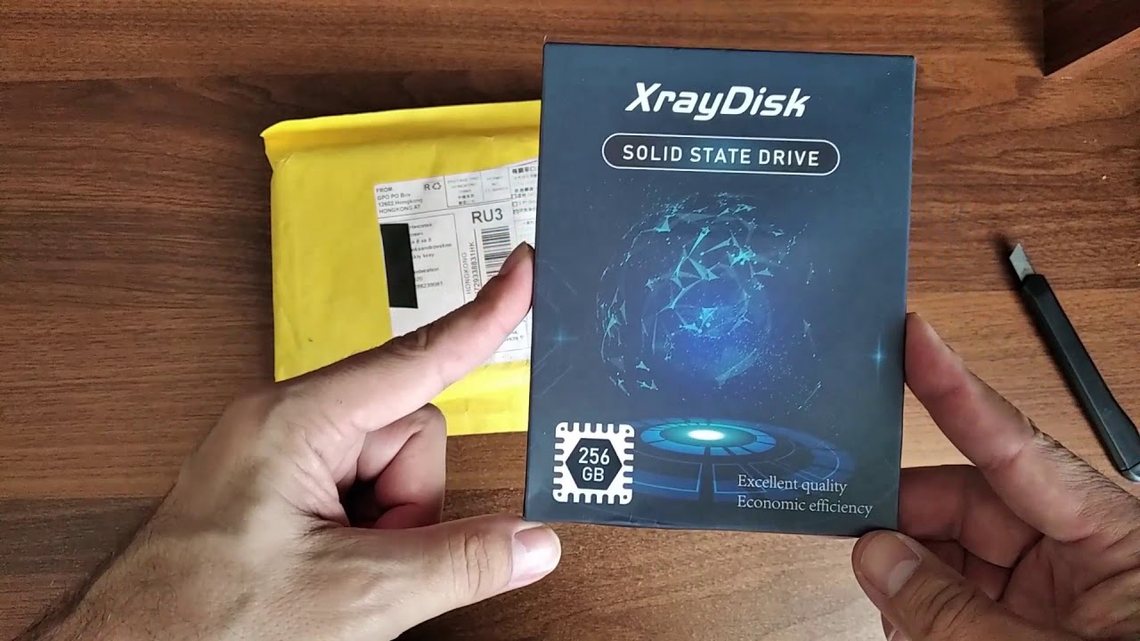 XrayDisk SSD 256 GB. Распаковка.