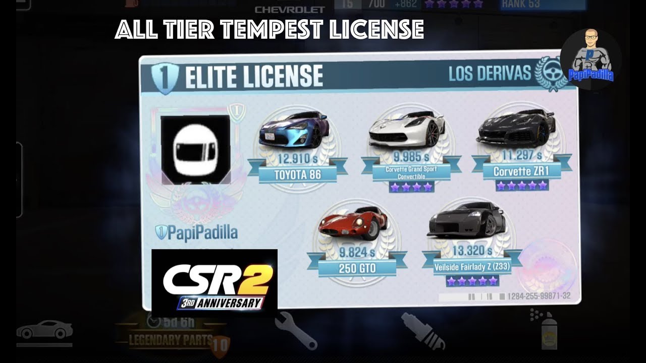 CSR2 -  All Tier Tempest License