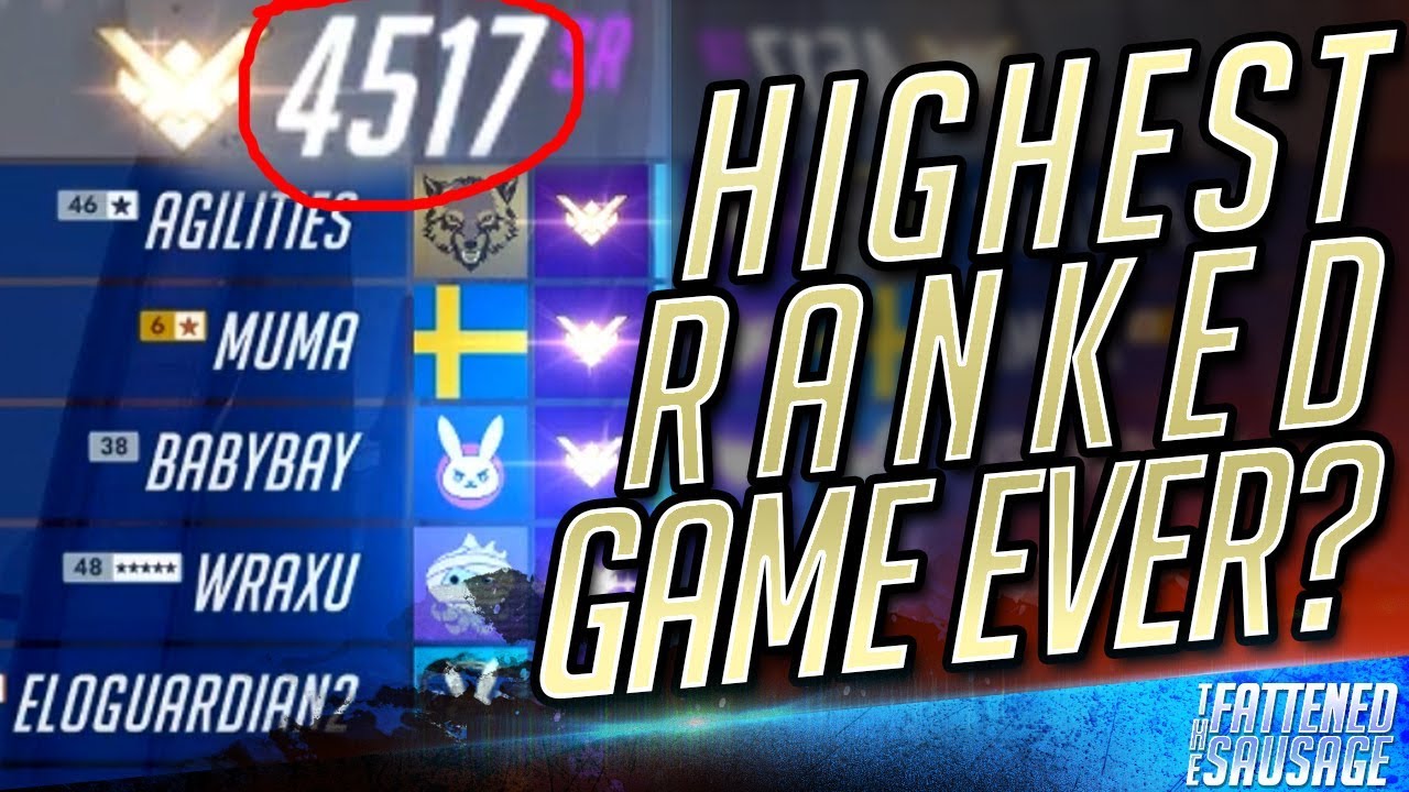 THE HIGHEST SR OVERWATCH GAME EVER?! 4500 SR TEAMS ft Agilities, Wraxu, Danteh, BabyBay, Sleepy