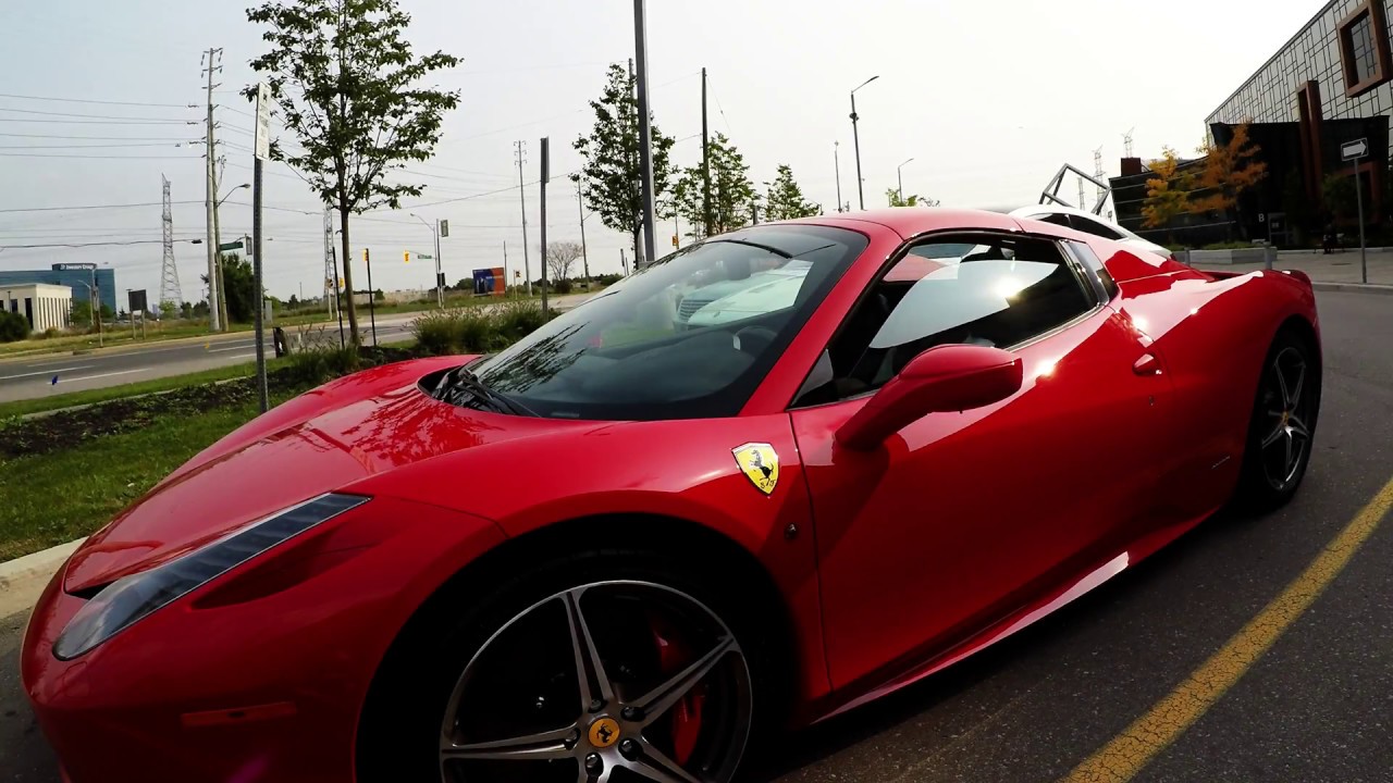 Ferrari 458 Spider convertible roof opening - Ghostriderto