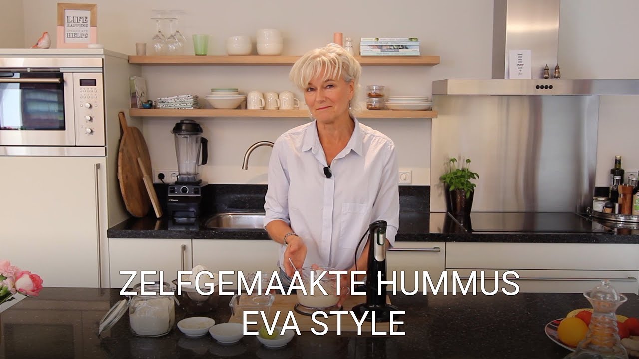 Zelfgemaakte hummus EVA style