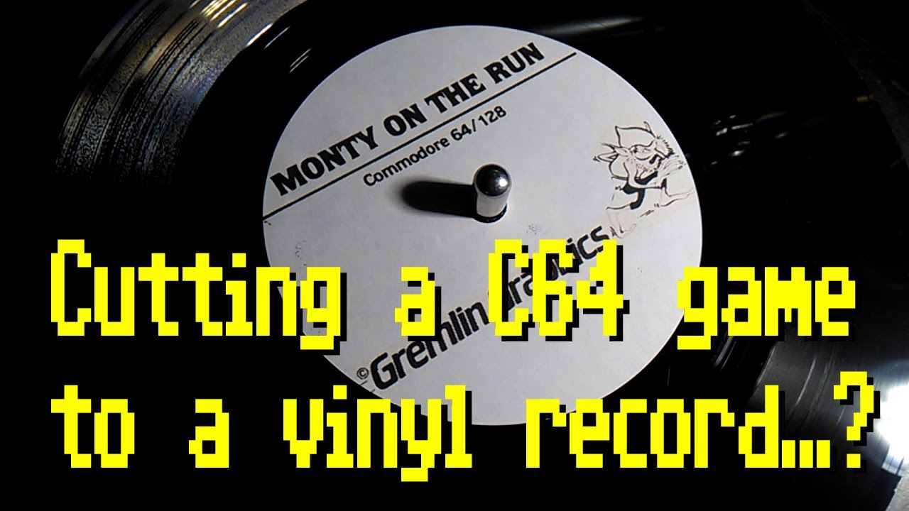 Cutting a C64 game onto a vinyl record... then loading it in.
