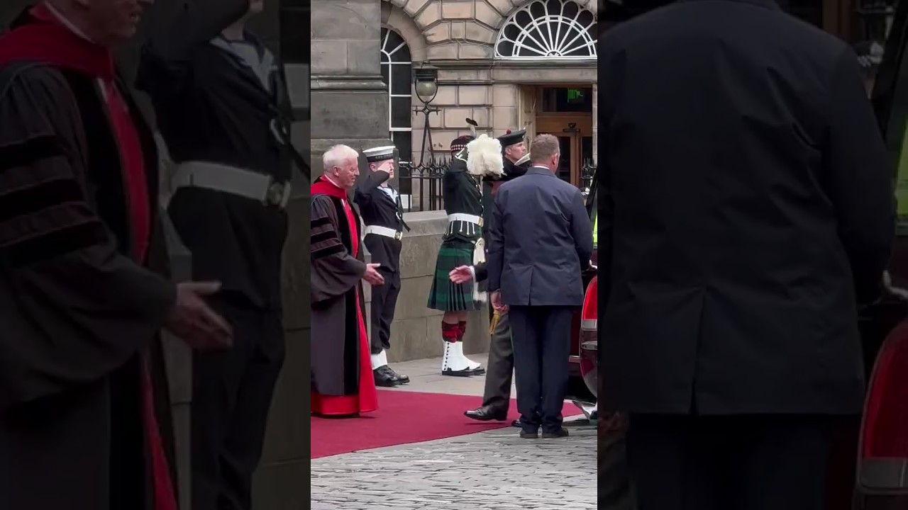 #KingCharles arrived at Order of Thistle service Earlier today #shorts