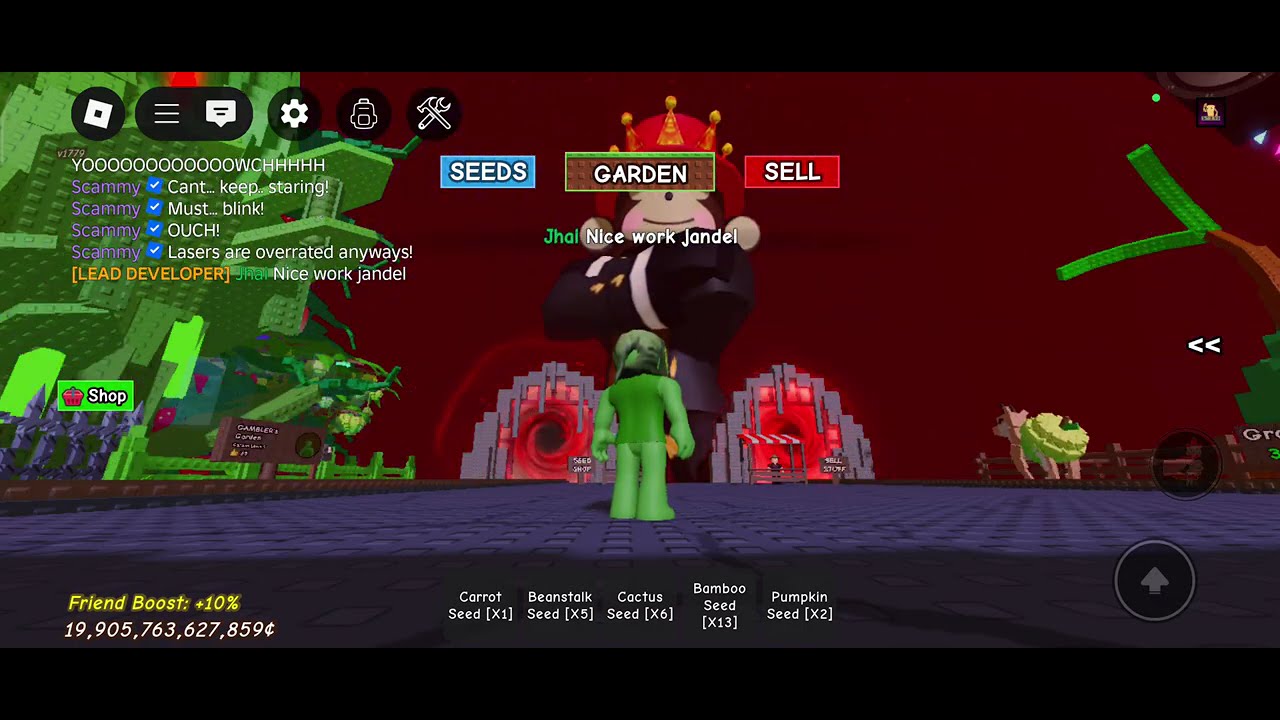 Roblox: Grow a Garden [ADMIN WAR EVENT] (Mobile Perspective)