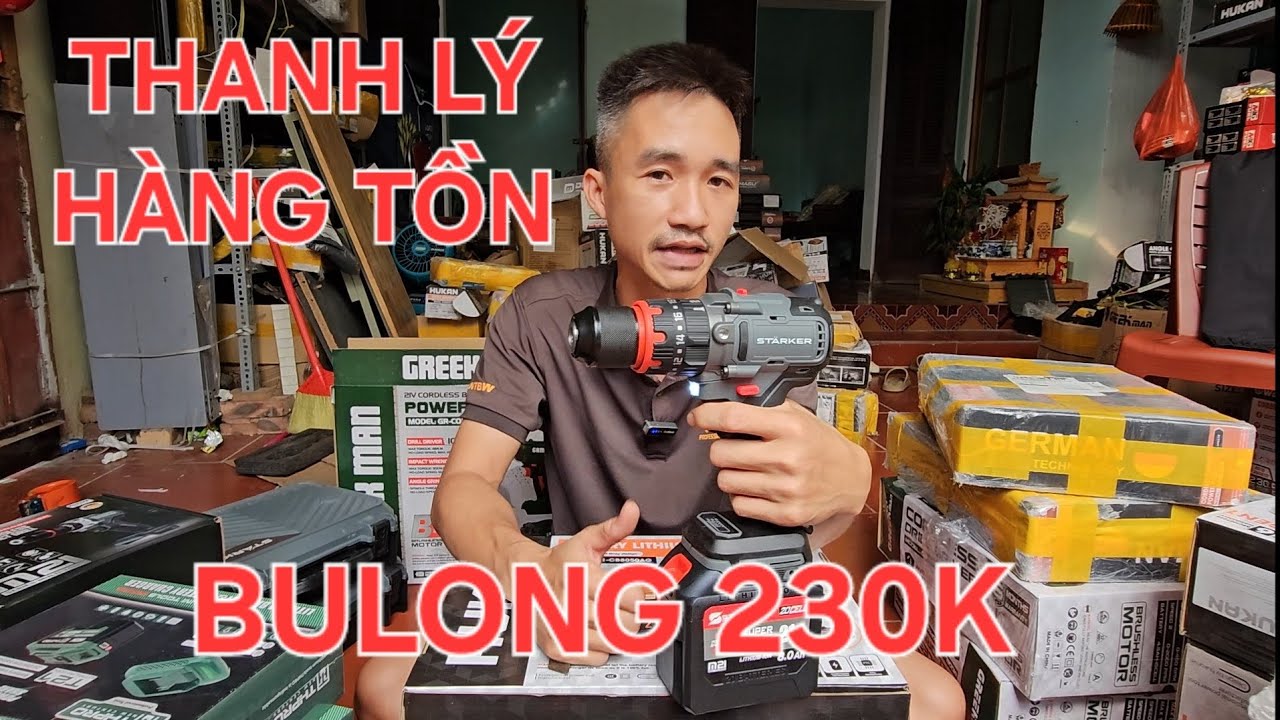 DỌN NHÀ THANH LÝ - Máy siết bulong, khoan pin, máy mài giá chỉ từ 230K 