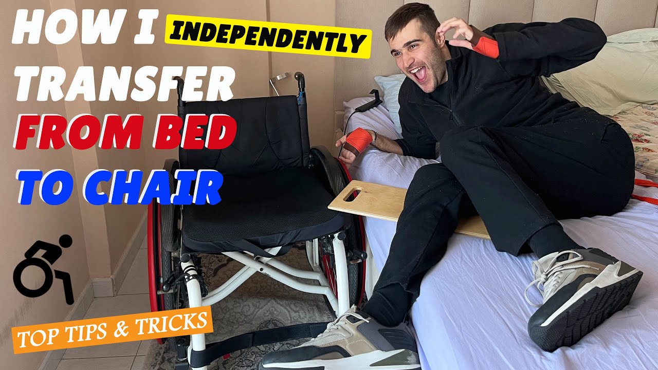 Πώς σηκώνομαι από το κρεβάτι μόνος μου; Quadriplegic Independent Bed to Chair Transfer |Nick & Anthi