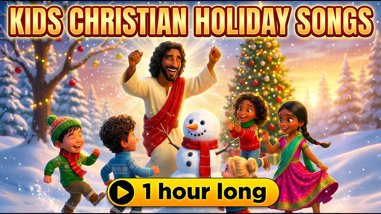 1 hour fun Christian Christmas Songs for Kids Upbeat Dance & Praise Holiday Playlist