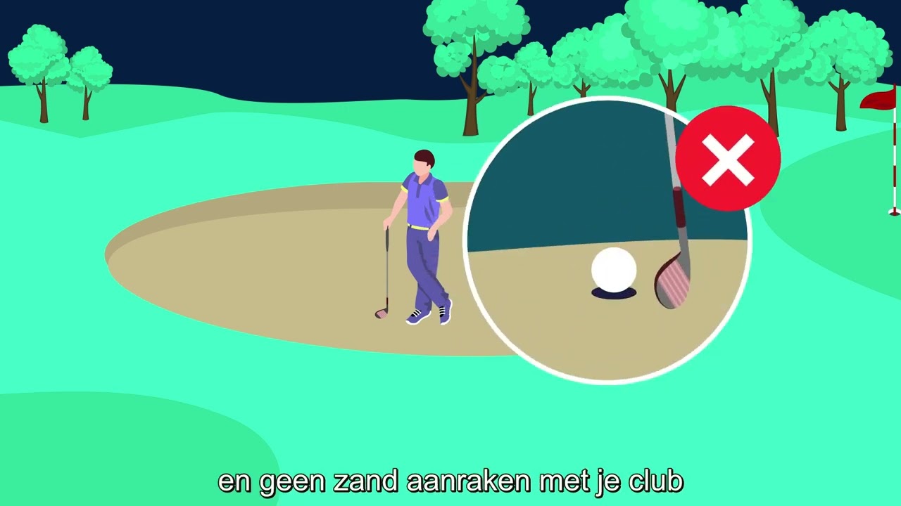 De regels bij een bal in de bunker