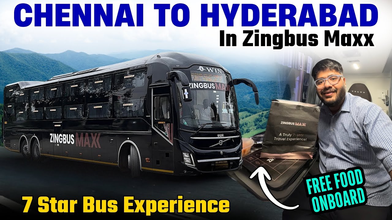 Volvo Sleeper Bus with Onboard Catering I CHENNAI to HYDERABAD in zingbus Maxx I Free Food Onboard I