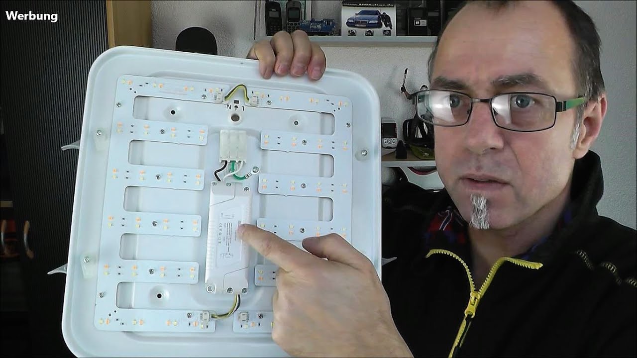 VINGO LED Deckenleuchte Eckig 24W Dimmbar