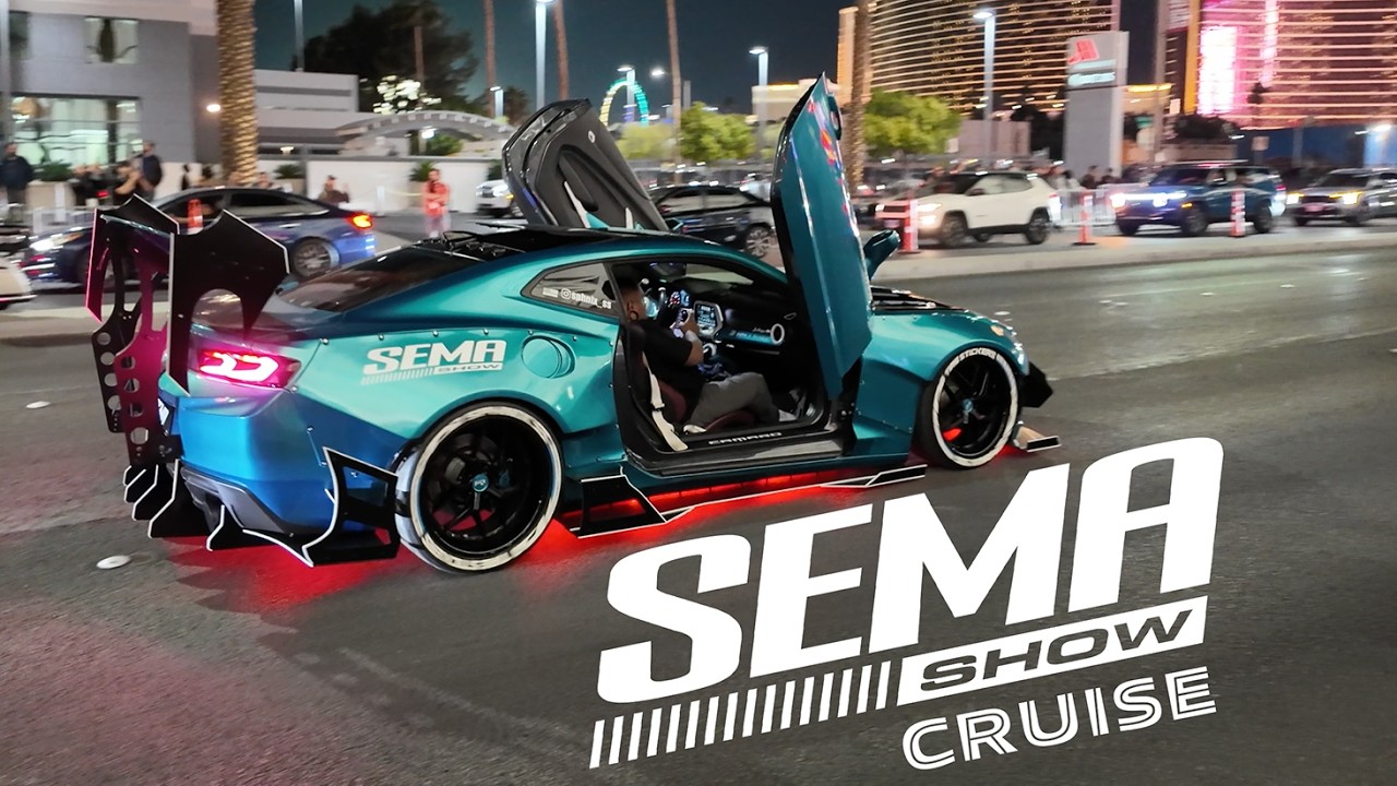 2024 SEMA Cruise | 2024 SEMA Roll out - INSANE Modified Show Cars and Extreme Trucks [4K]