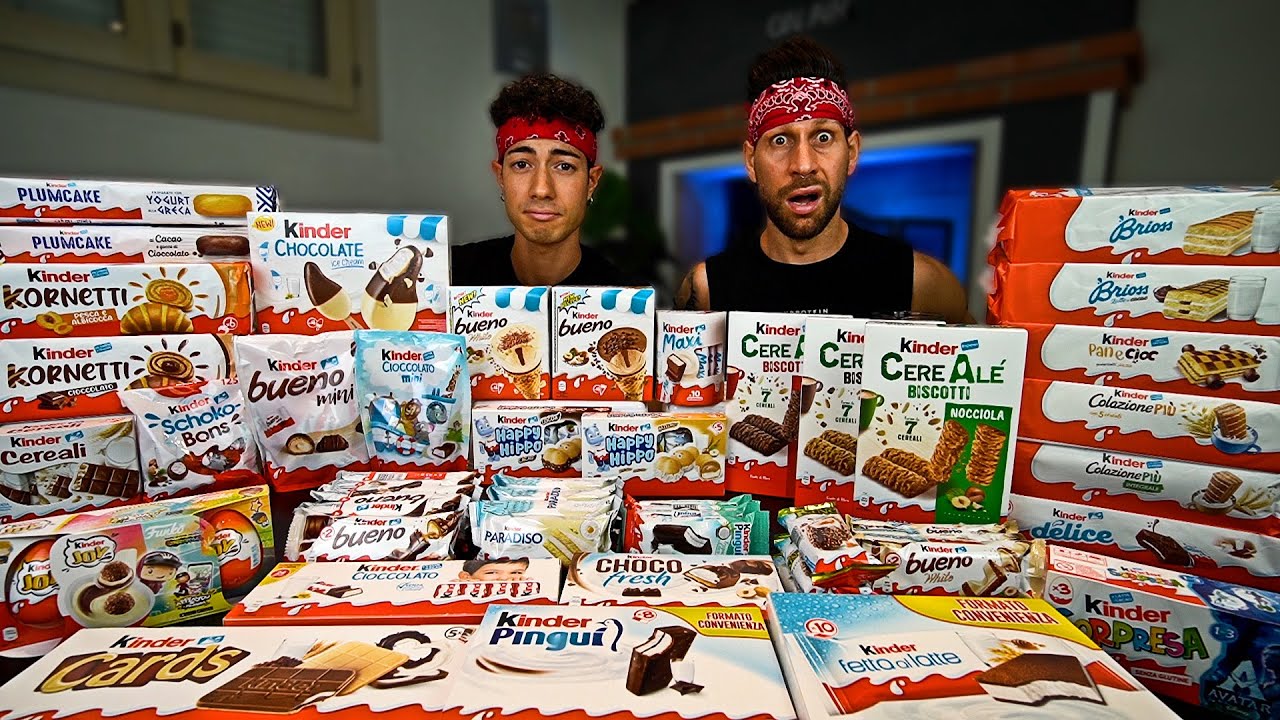 MANGIAMO TUTTI I PRODOTTI KINDER 7 KG - ft. @Thomas Hungry - Ferrero Man vs Food Challenge