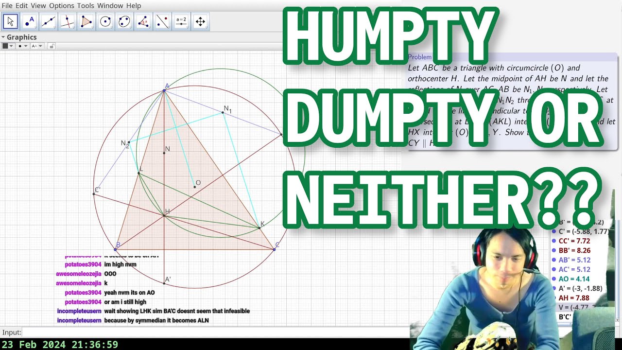 High School Oly Geo: SECRETLY HUMPTY POINTS??