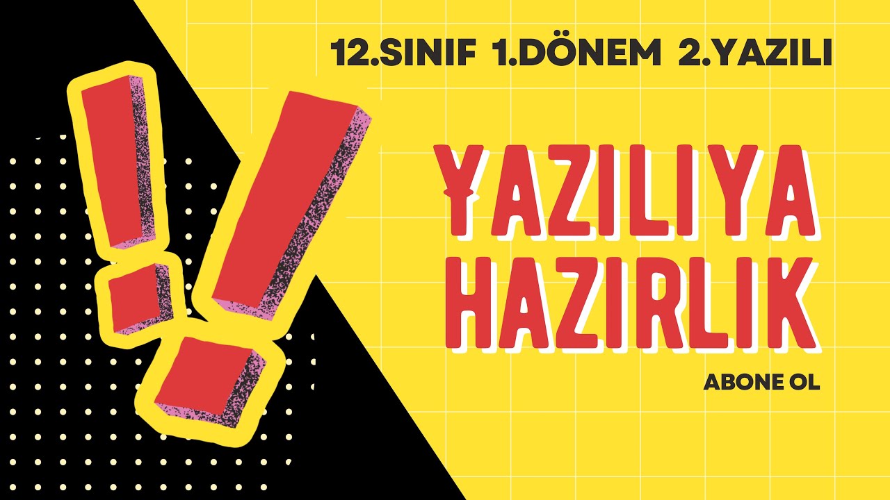 12.SINIF MATEMATİK 1. DÖNEM 2. YAZILI SORULARI VE ÇÖZÜMLERİ | (2024-2025)