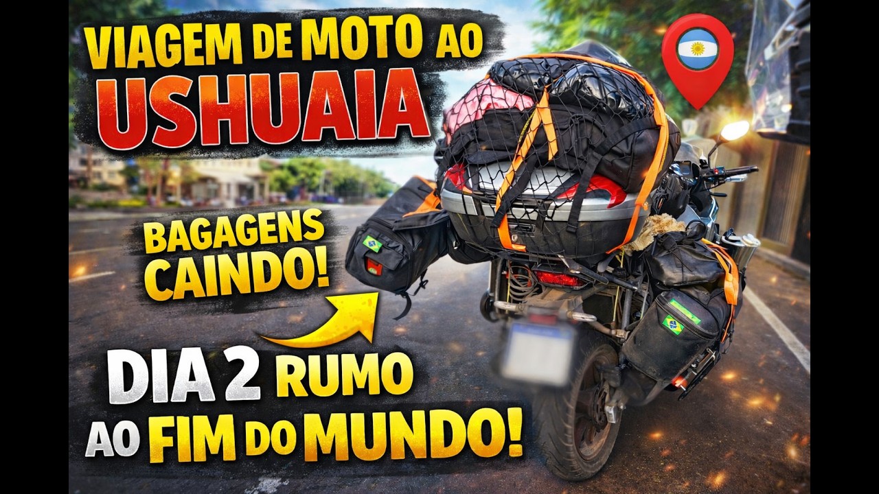 2º dia rumo ao Ushuaia: Sozinhos percorrendo quilómetros de estrada e problemas com as bagagens