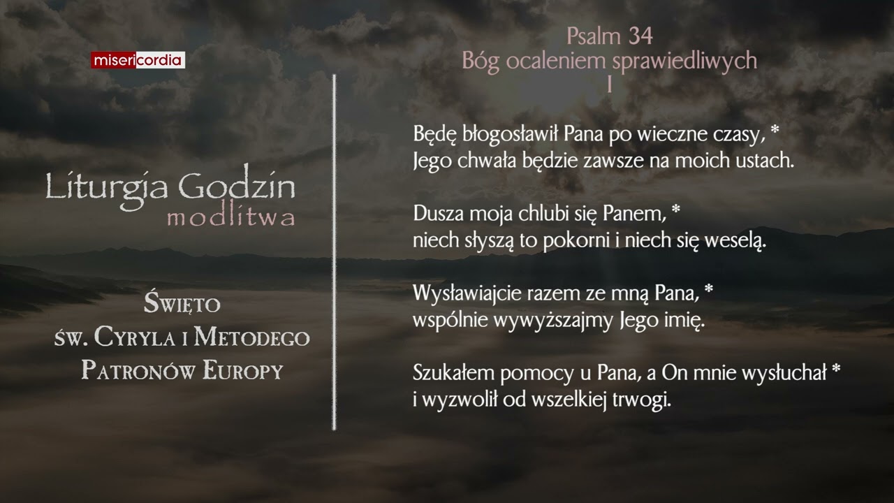 Liturgia Godzin | Modlitwa Południowa | św. Cyryla i Metodego, Patronów Europy