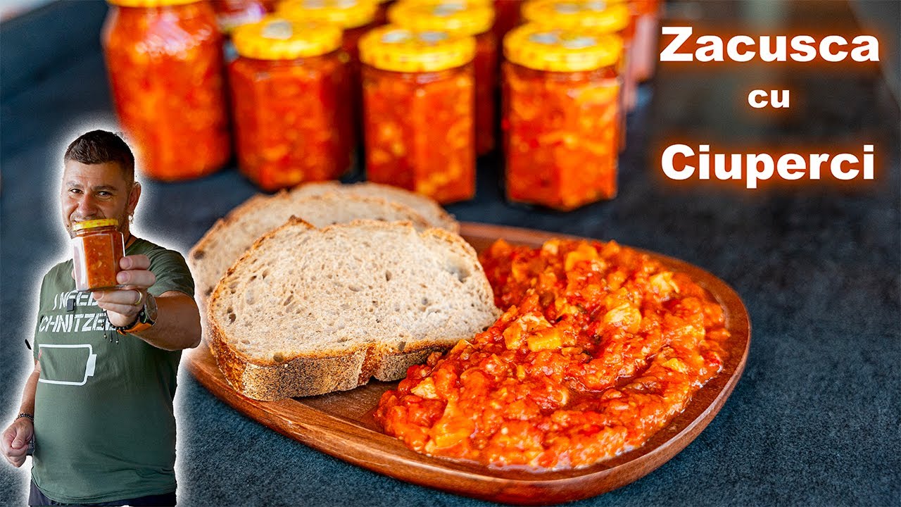 Zacusca de vinete cu ciuperci pentru iarnă 