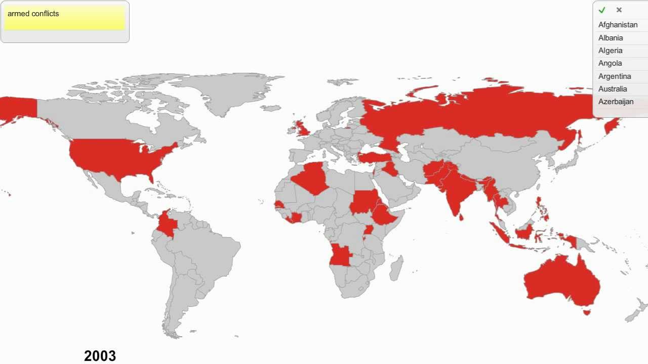 Timeline of Wars and armed conflicts since 1946